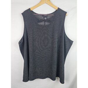 Any Wear by Catherines Women's Shirt Size 4X 30/32W Black Sleeveless Tank Top